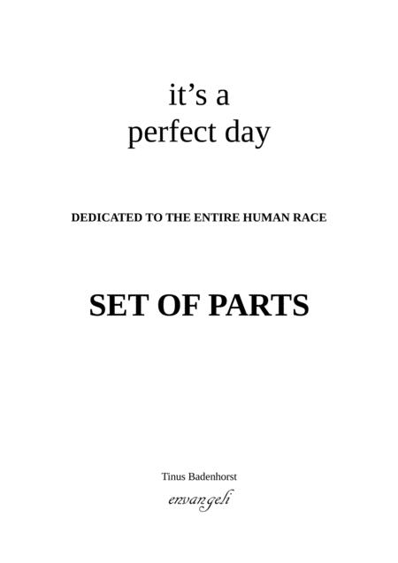 Its A Perfect Day Set Of Parts Sheet Music