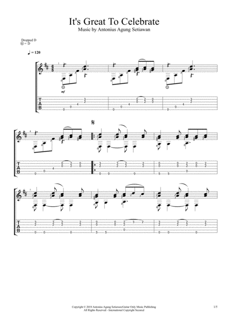 Its Great To Celebrate Fingerstyle Guitar Solo Sheet Music