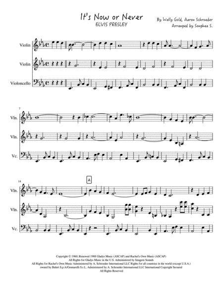 Its Now Or Never Sheet Music