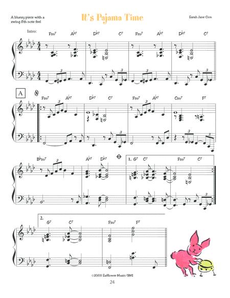 Free Sheet Music Its Pajama Time