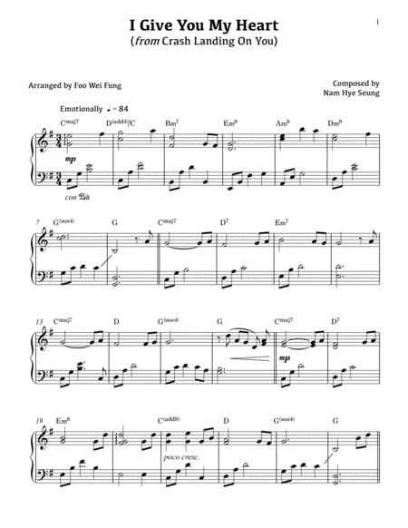 Iu I Give You My Heart Sheet Music