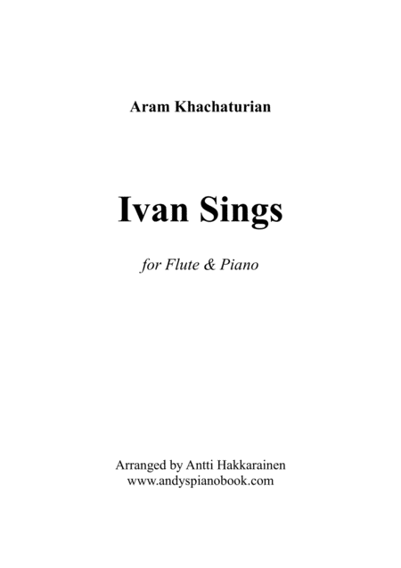 Ivan Sings Flute Piano Sheet Music