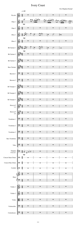 Free Sheet Music Ivory Coast