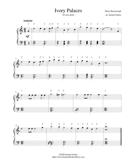 Free Sheet Music Ivory Palaces For Easy Piano