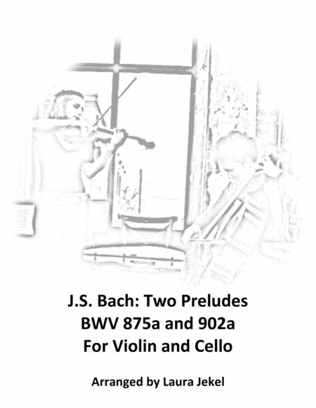 Free Sheet Music J Bach Two Preludes For Violin And Cello