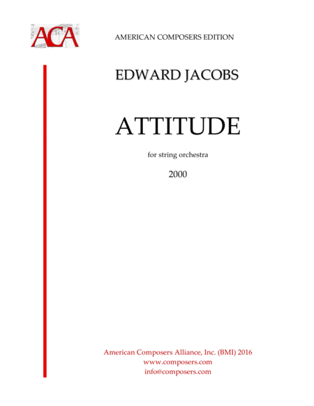 Free Sheet Music Jacobs Attitude