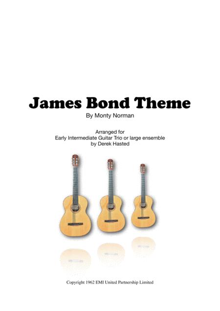 James Bond Theme 3 Guitars Large Ensemble Sheet Music