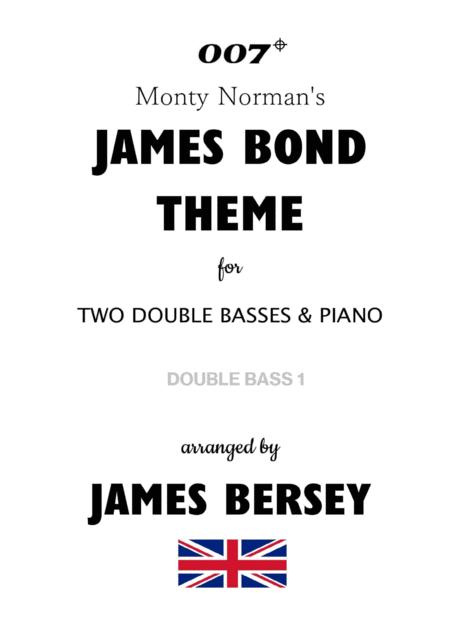 James Bond Theme Arranged For Two Double Basses Piano Sheet Music