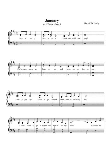 January A Winter Ditty Sheet Music