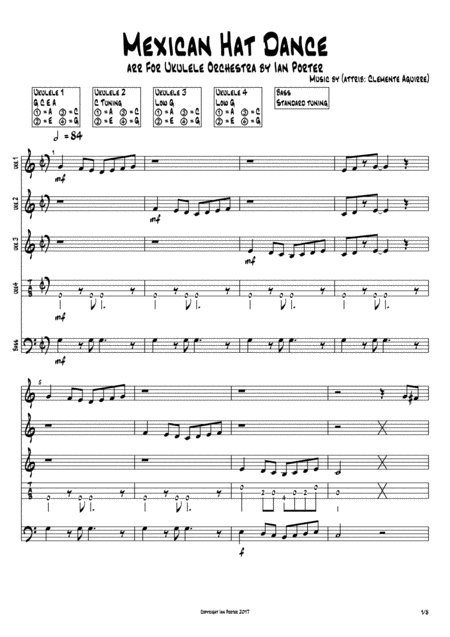 Jarabe Tapatio Mexican Hat Dance Sheet Music