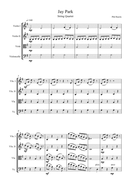 Jay Park String Quartet Sheet Music