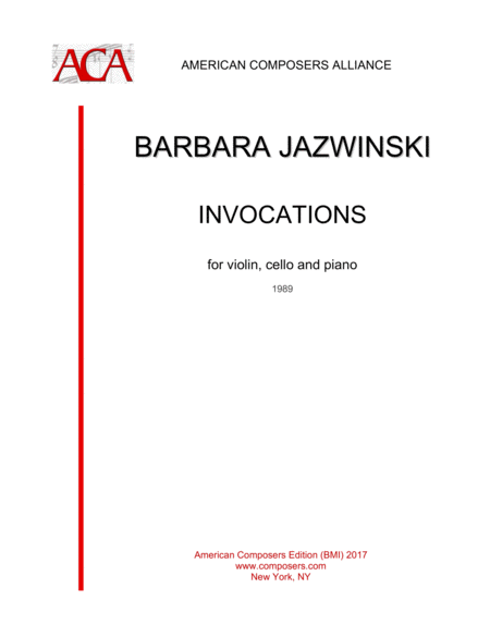 Free Sheet Music Jazwinski Invocations