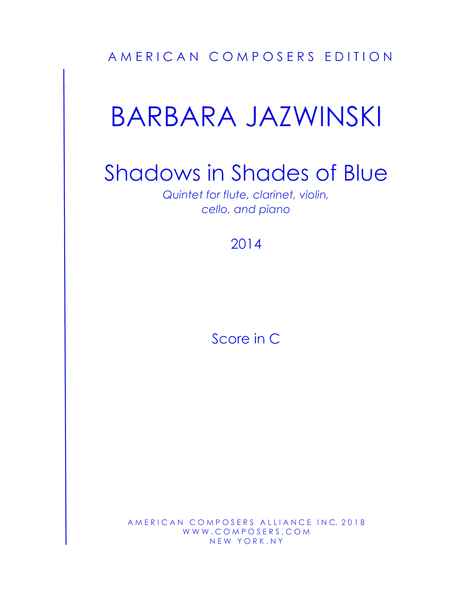 Jazwinski Shadows In Shades Of Blue Sheet Music