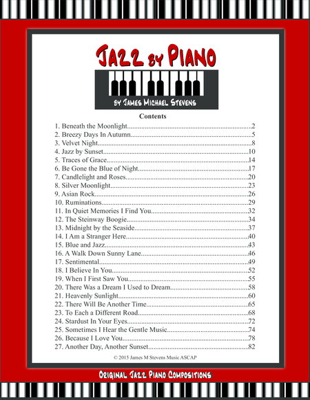 Free Sheet Music Jazz By Piano