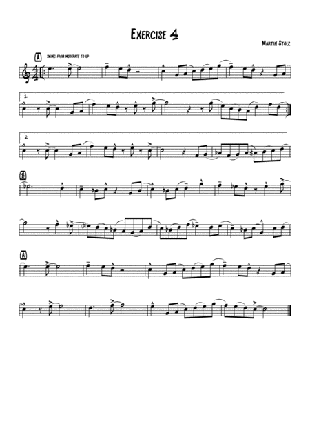 Jazz Exercise 4 Clarinet Sheet Music