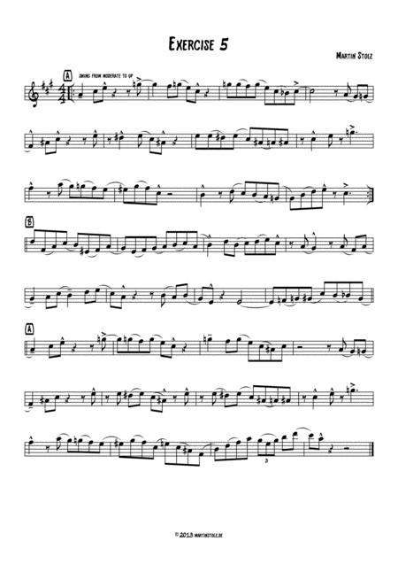 Jazz Exercise 5 Alto Saxophone Sheet Music