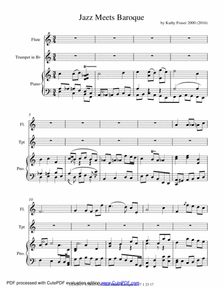 Free Sheet Music Jazz Meets Baroque