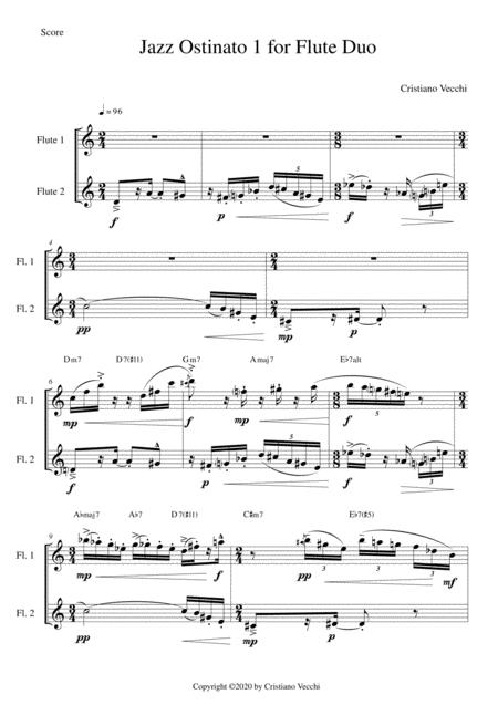 Jazz Ostinato 1 For Flute Duo Sheet Music