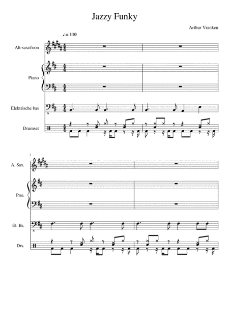 Free Sheet Music Jazzy Funky Beats Score Parts