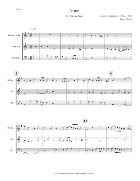 Free Sheet Music Je Me