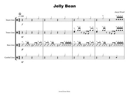 Free Sheet Music Jelly Bean Drumline Cadence