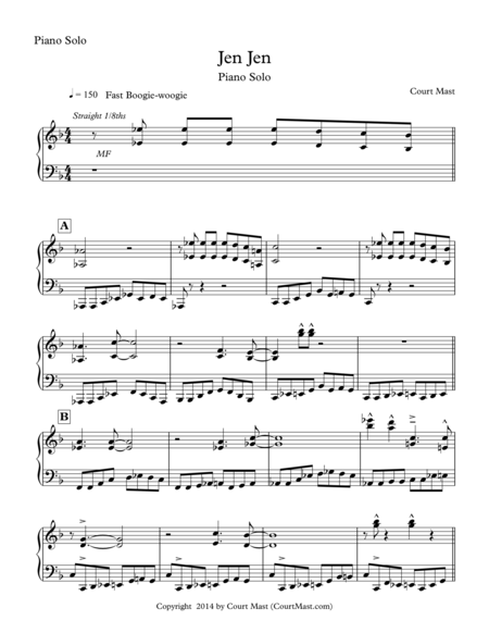 Jen Jen Piano Solo Sheet Music