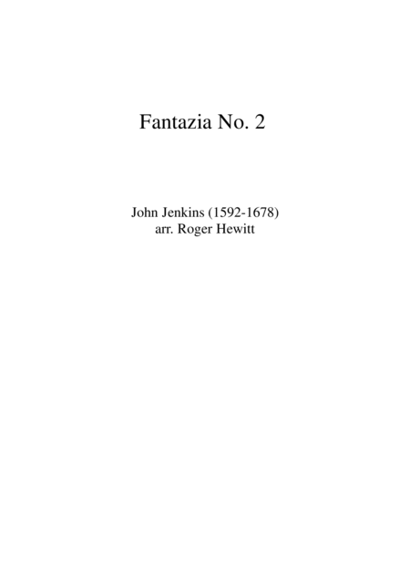 Jenkins Fantazia No 2 Sheet Music
