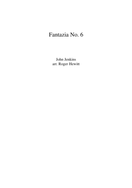 Jenkins Fantazia No 6 Sheet Music