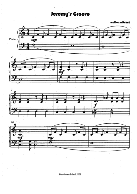 Free Sheet Music Jeremys Groove