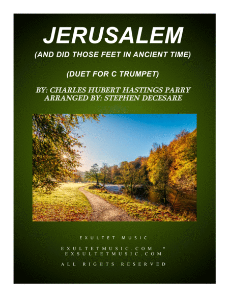 Jerusalem Duet For C Trumpet Sheet Music