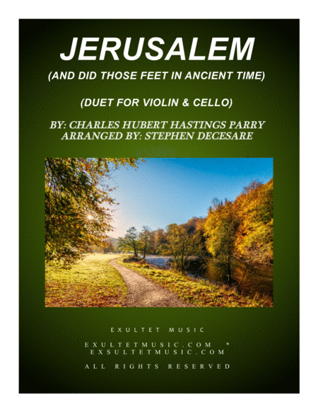 Jerusalem Duet For Violin And Cello Sheet Music