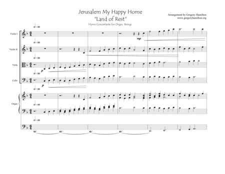 Free Sheet Music Jerusalem My Happy Home Land Of Rest