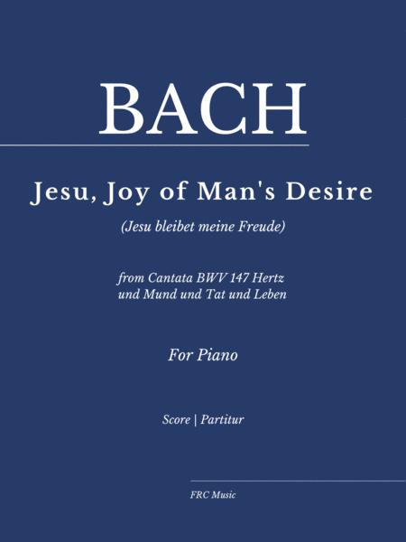 Jesu Joy Of Man Desire From Cantata Bwv 147 Hertz Und Mund Und Tat Und Leben Jesu Bleibet Meine Freude For Piano Sheet Music