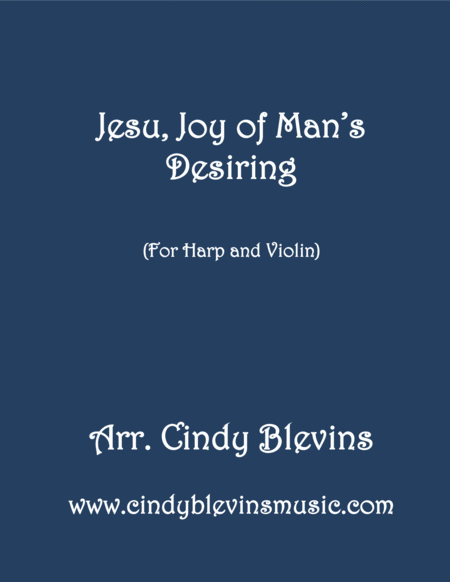 Jesu Joy Of Mans Desiring Arranged For Harp And Violin Sheet Music