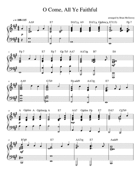 Jesu Joy Of Mans Desiring Bach Piano Solo Sheet Music