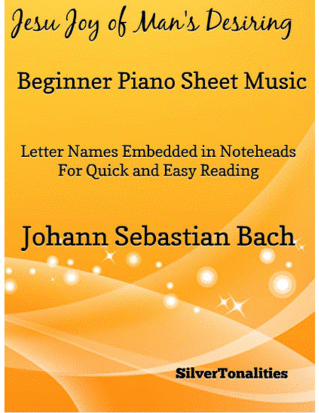 Jesu Joy Of Mans Desiring Beginner Piano Sheet Music Sheet Music