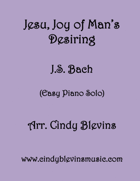 Jesu Joy Of Mans Desiring Easy Piano Solo Sheet Music