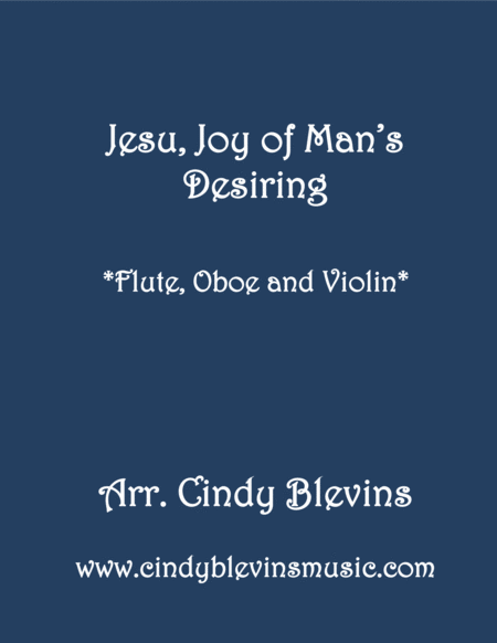 Jesu Joy Of Mans Desiring For Flute Oboe And Violin Sheet Music