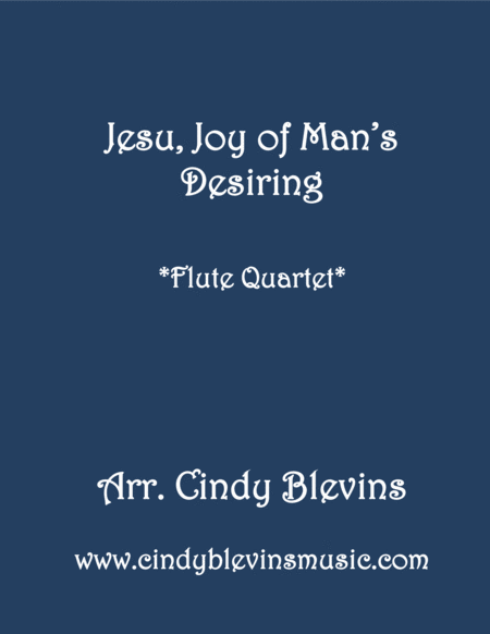 Free Sheet Music Jesu Joy Of Mans Desiring For Flute Quartet