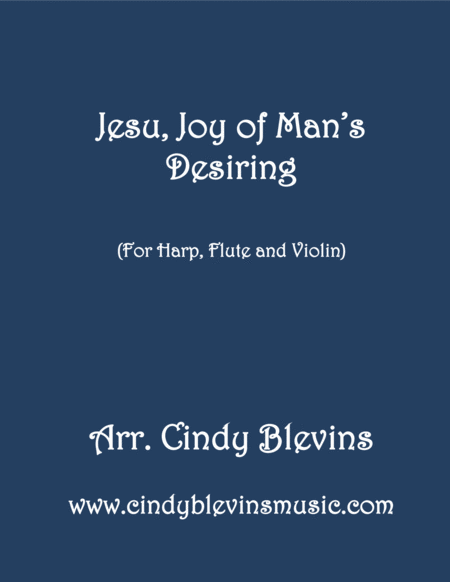 Jesu Joy Of Mans Desiring For Harp Flute And Violin Sheet Music