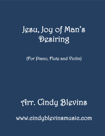 Free Sheet Music Jesu Joy Of Mans Desiring For Piano Flute And Violin