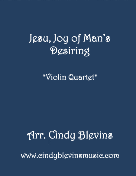Free Sheet Music Jesu Joy Of Mans Desiring For Violin Quartet