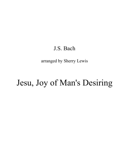 Jesu Joy Of Mans Desiring String Duo For String Duo Sheet Music