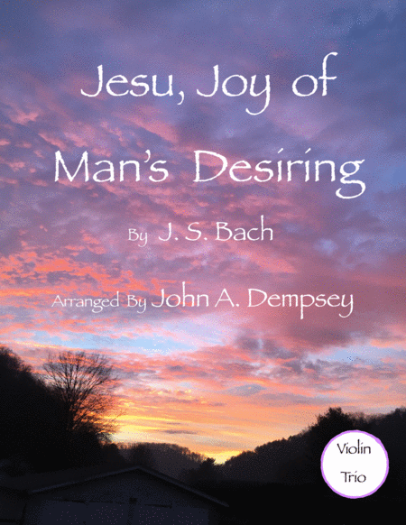 Free Sheet Music Jesu Joy Of Mans Desiring Violin Trio