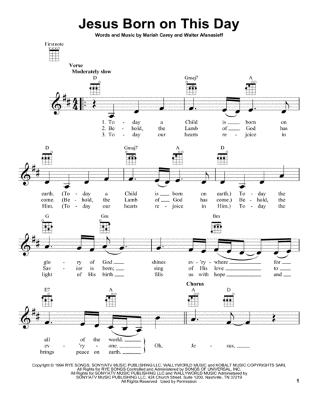 Jesus Born On This Day Sheet Music