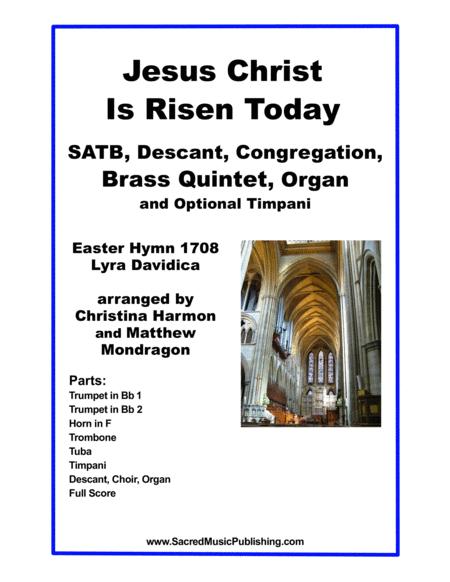 Jesus Christ Is Risen Today Satb Brass Quintet And Organ Sheet Music