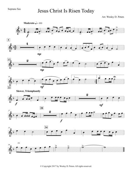 Jesus Christ Is Risen Today Sax Sextet Sheet Music