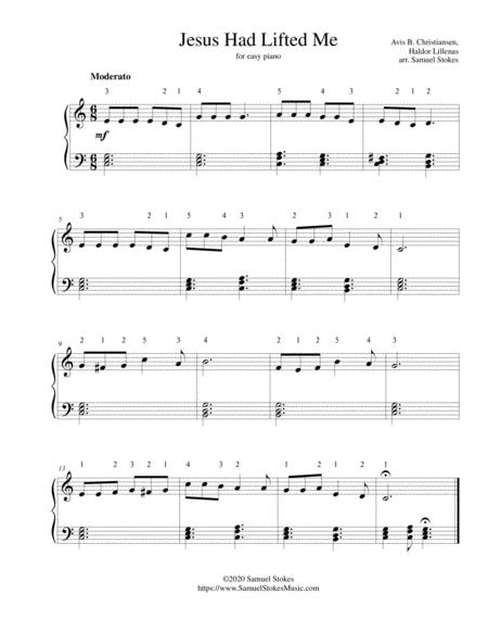 Free Sheet Music Jesus Has Lifted Me For Easy Piano