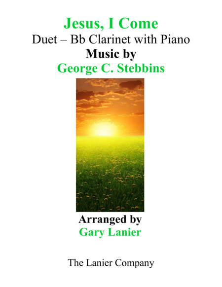 Jesus I Come Duet Bb Clarinet Piano With Parts Sheet Music