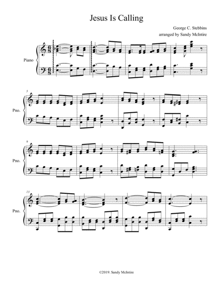 Jesus Is Calling Sheet Music